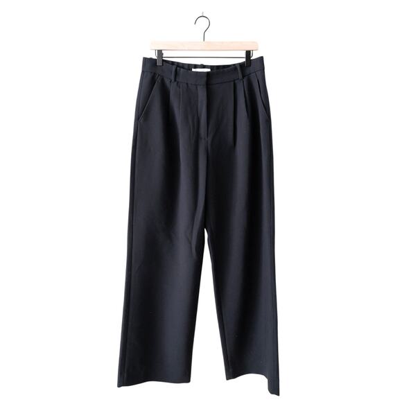 Abercrombie & Fitch Sloane Tailored Wide Leg Black Trousers Women's Size 31 Tall - Picture 4 of 8